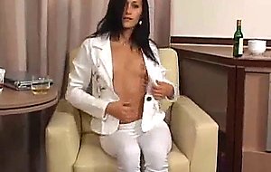 Beautiful anita show tits and fucking her small pussy with big toys and dildo