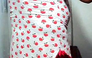 Crossdresser mature masturbating