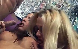 Hard anal threesome action