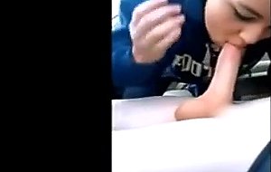 Cute young amateur sucking a dick