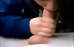 Cute young amateur sucking a dick
