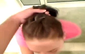 Hot young marie blowing uncle in the bathroom !