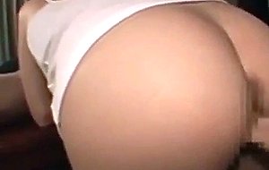 Teen asian nymph gives blowjob and gets ass vibed hardcore