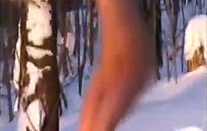 Girl naked in the snow