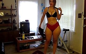 Showing off her big ass