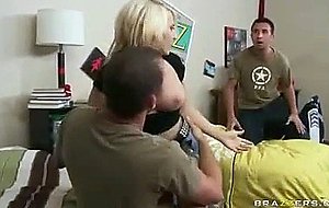 Hot blonde with massive tits gets pounded