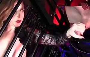 A caged handjob