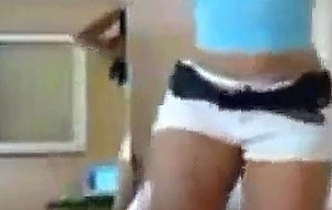 Sexy busty chick grinding her ass booty shake