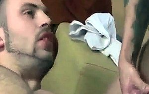Horny amateur stud gets sucked and fingered