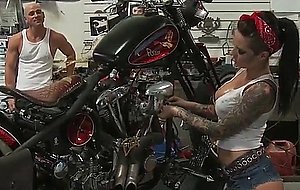 Sexy mechanic christy mack shows off her sweet curves