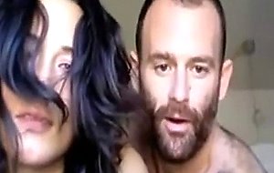 Horny amateur couple fucking on webcam