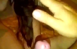 My slut sucking and swallowing