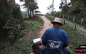 Elephant trunk hugging and sex after for this horny amateur teen couple