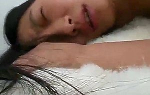 Asian chick gets a huge facial