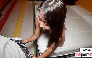 Pierced amateur Thai teen hooker Fang fucked by an euroepan cock