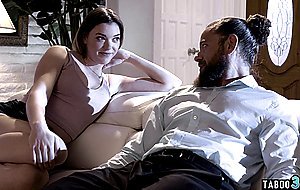 Teen Anny Aurora helping to step uncle celebrate his anniversary