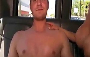 Blindfolded hunk gets trick bj