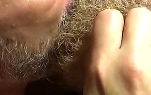Hairy bears passionate kissing