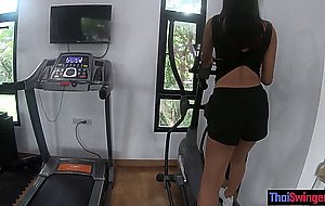 Tattooed Asian teen passion handjob and she pleased perverted white tourist