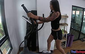 Tattooed Asian teen passion handjob and she pleased perverted white tourist