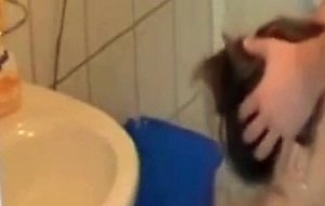 Energizing morning sex in the bathroom