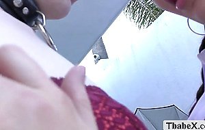 Small tits ts Ella Hollywood...