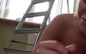 Sexy russian teen cleaning lady pov bj