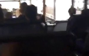stranger public bus handjob cumshot
