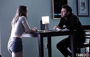 Big ass teen Laney Grey tries to clean up her waitress sisters mess