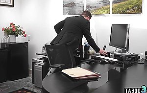 Curvy secretary Nicole Sage dildoed and anal fucked by her horny boss