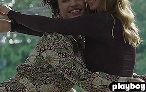 Sofi Ka and small tits teen Gloria Sol perfect posing in sexy red lingerie