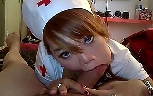 Asian Escort Nurse sucks dick until facial