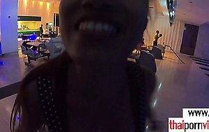 Petite small titted amateur Thai teen Cherry loves playing with big balls