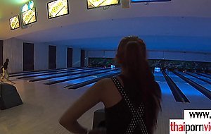 Petite small titted amateur Thai teen Cherry loves playing with big balls