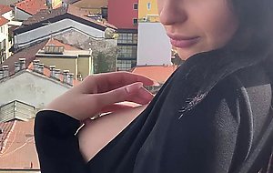 Russian girl shows big boobs
