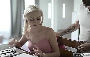 Petite blonde schoolgirl is fingered and fucked by her tutor
