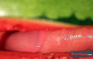 water melon cum - fucking a melon and cumming