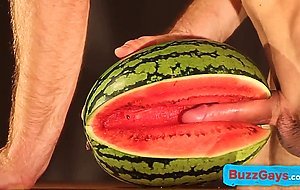 water melon cum - fucking a melon and cumming