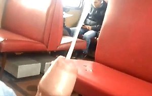 Big cum in train