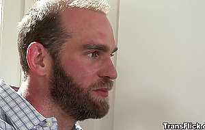 Big Tits trans Pixi Lust offer her dick to Jonah Marx to eat