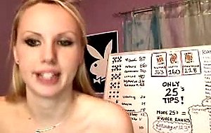 Big titty blonde webcam striptease