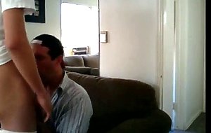 Sucking a neighbor's cock and he cums on my face