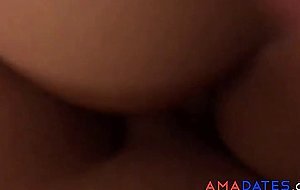 Cute 25 year old fucked from behind, creamy pussy.