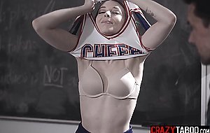 Student was acting a horny cheerleader and her teacher liked her acting