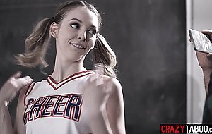 Student was acting a horny cheerleader and her teacher liked her acting