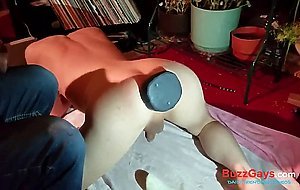 Femboy takes huge plug and screams