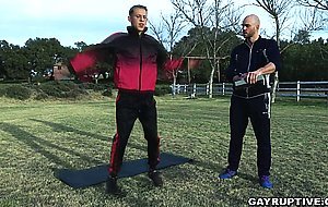 Coach giving his player that sloppy blowjob