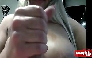 Breasted milf handjob big dick and cum on breast