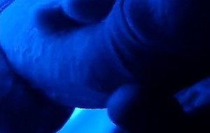 Blue Vision Gloryhole Big cock cum on tongud