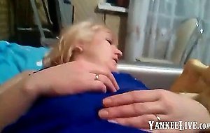 Russian mature mom fucked by deodorant